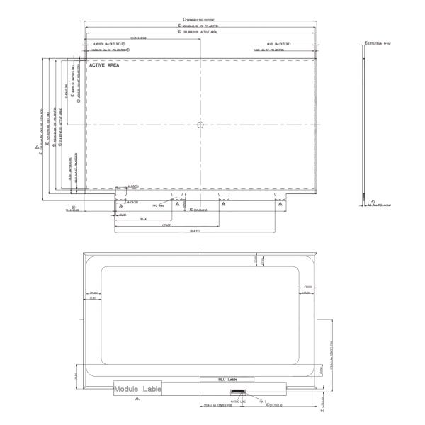 Full HD 17.3 Inch TFT LCD Display 1920x1080 With EDP 500nits Brightness