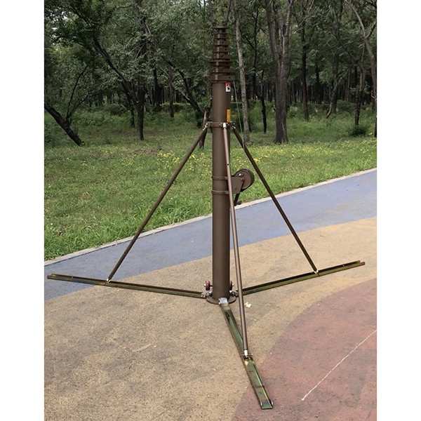 10m manual crank lifting telescopic mast-aluminum materials-telescoping mast-antenna mast