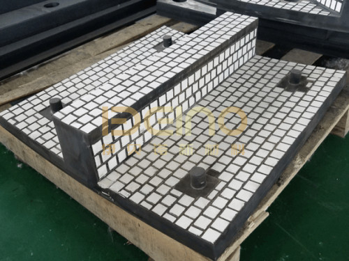 Corrosion Resistance Rubber Ceramic Liners Light Weight Ceramic Wear Plates