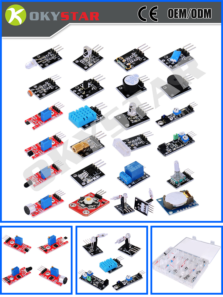 New Electronics Arduino Starter Kit , DIY Geek Kit Color Led Sound