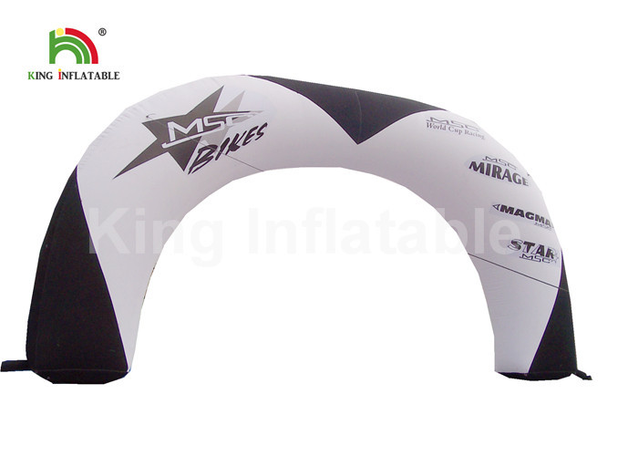 4.5mH PVC Tarpaulin White Inflatable Race Arch Entrance For Advertising