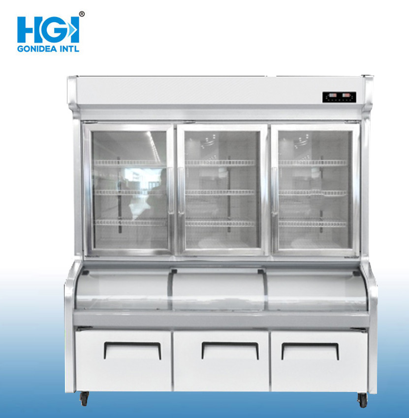 Commercial Refrigerator Vertical Beverage Hotpot Showcase Hcd-2000t