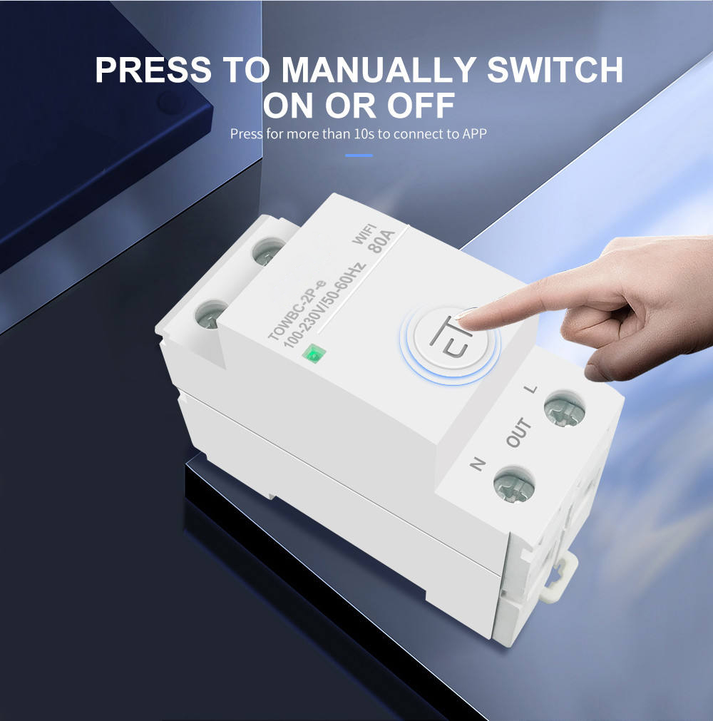 Din Rail WIFI Circuit Breaker Switch Remote Voice Control by Ewelink APP for Home mcb timer 110V 220V 380V
