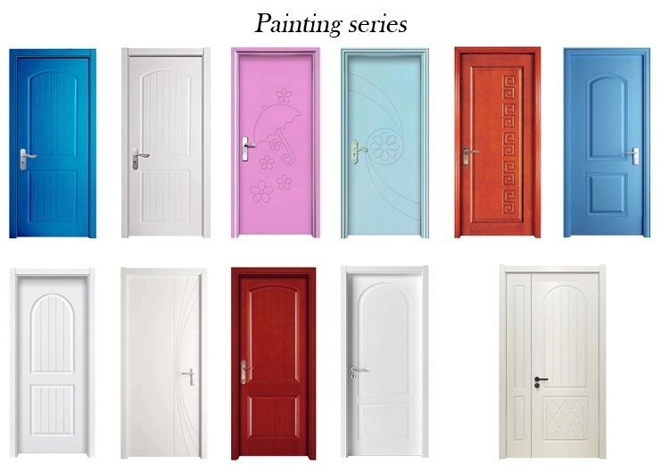 composite Interior Double Doors With Glass , WPC Corrosion Proof Doors