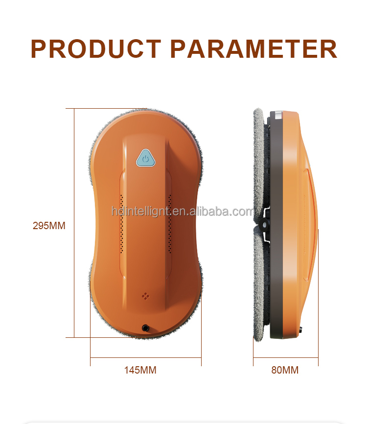 English Operating Language Intelligent Window Cleaner Robot with Speed 2800Pa Suction