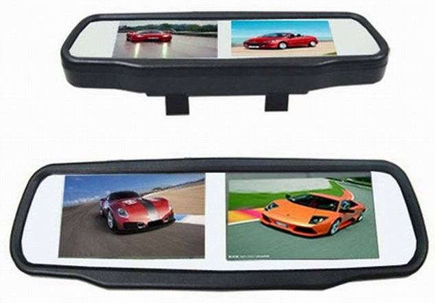 Ouchuangbo 4.3 inch video input Color Rear View Rearview DVD Monitor car mirror