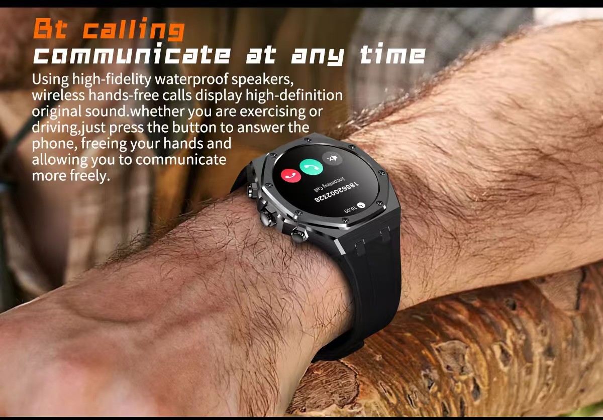 AK68 Men Smart Watch BT Calling Business Smart Watch Multi Sport Mode