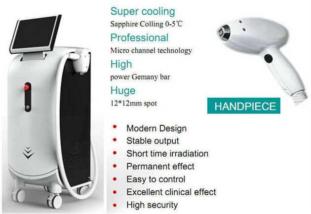 Germany Bars 808nm Diode laser hair removal/ laser diode / 808nm diode laser/ mesotherapy equipment