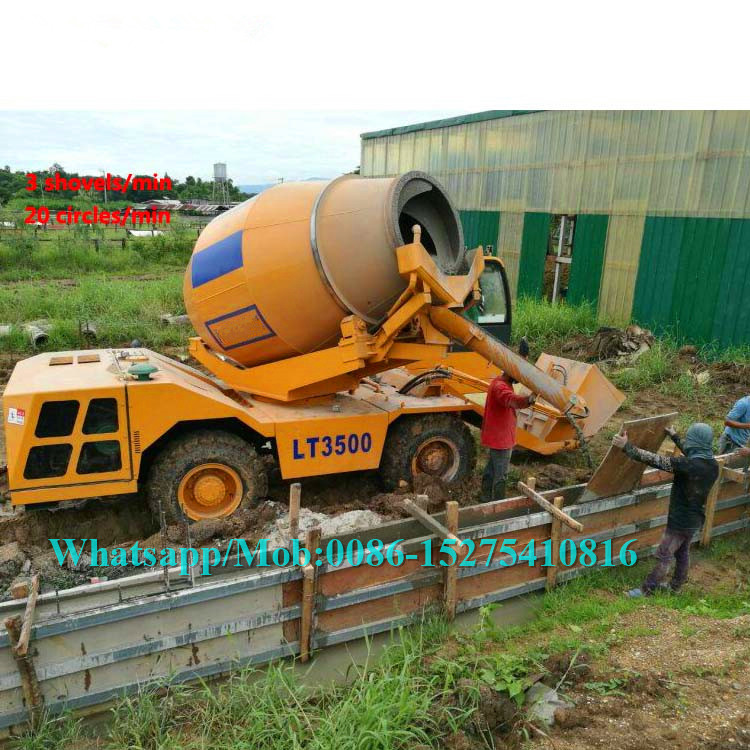 Hydraulic Concrete Construction Equipment Self Loading Mobile Concrete Mixer