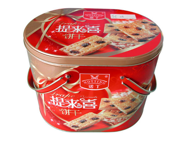 Irregular Biscuit Tin Box ISO9001 Heart Shaped Tin Box