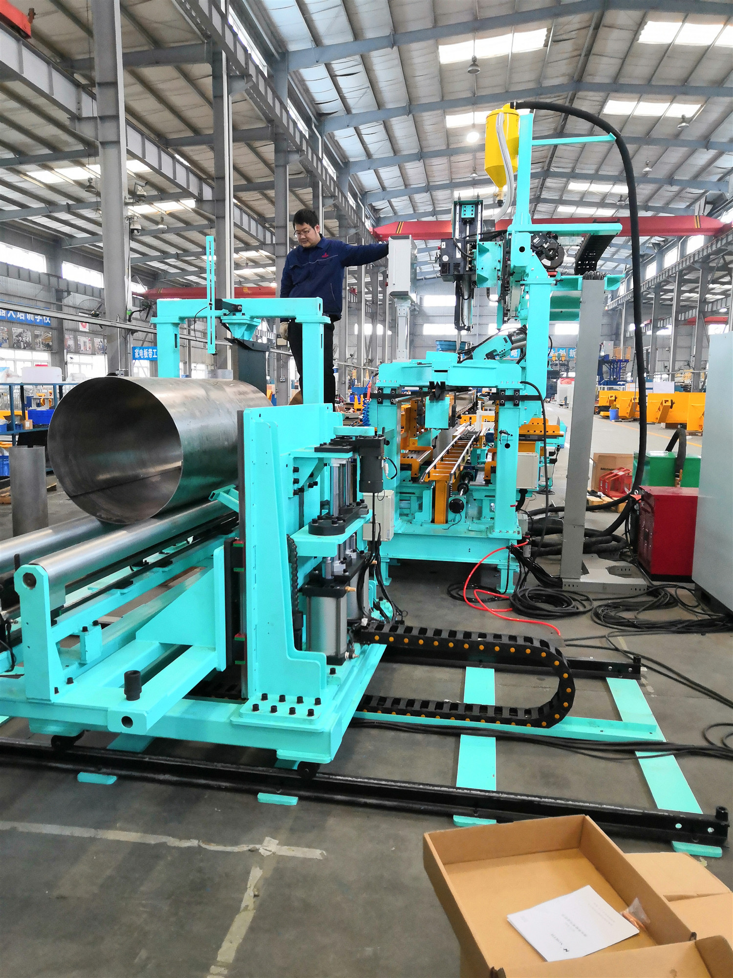 Stainless Steel Water Tank Welding Machine Max 500A Automatic Longitudinal Welder Equipment