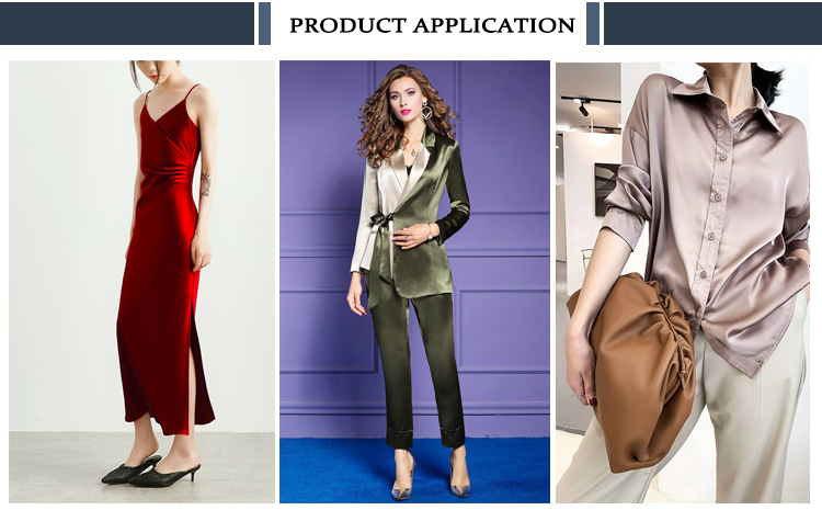Smooth Weave Polyester Cellulose Acetate Satin Fabric For Pajamas