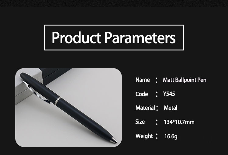 Matt Metal Ballpoint Pen Comfortable Grip 1.0mm Promotion Ball Pen For Office Business