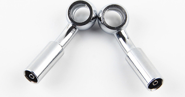 Carbon Steel Brake Line Banjo Fitting Chromed Plated 28 Degree