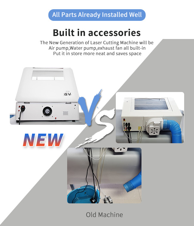 40w Daqin Co2 Water Cooling Laser Cutting Machine For Mobile Screen Protector