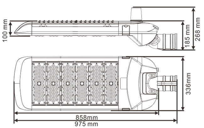 Fast Response High Power LED Street Light 300 Watt 150lm/w Low Energy Consumption