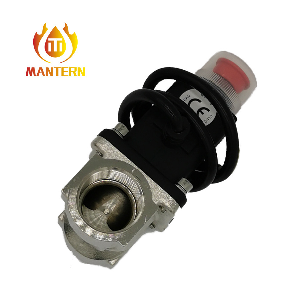 1/2" 3/4" 1" Gas Shut Off Valve 12V Manual Reset With Brass Alloy Body