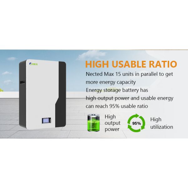 48V 100AH Lithium Battery 5KW Li-Ion Battery Energy Storage Power Bank Charger Wall for Solar Energy Systems