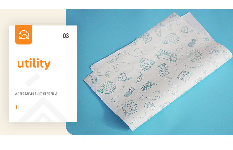 Custom Printed Hotdog Wrappers Greaseproof Wrap Kraft Paper Anti Fat Food Packaging