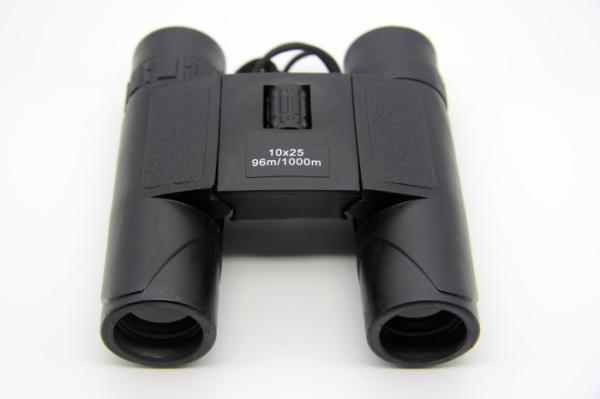 Foldable 10x25 Lightweight Travel Binoculars 288ft / 1000yds Blue Film Lens
