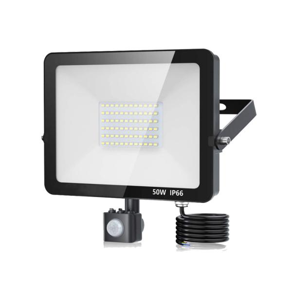 Quality Outdoor 4500K PIR LED Flood Light 5000 Lumens IP66 Weatherproof for sale