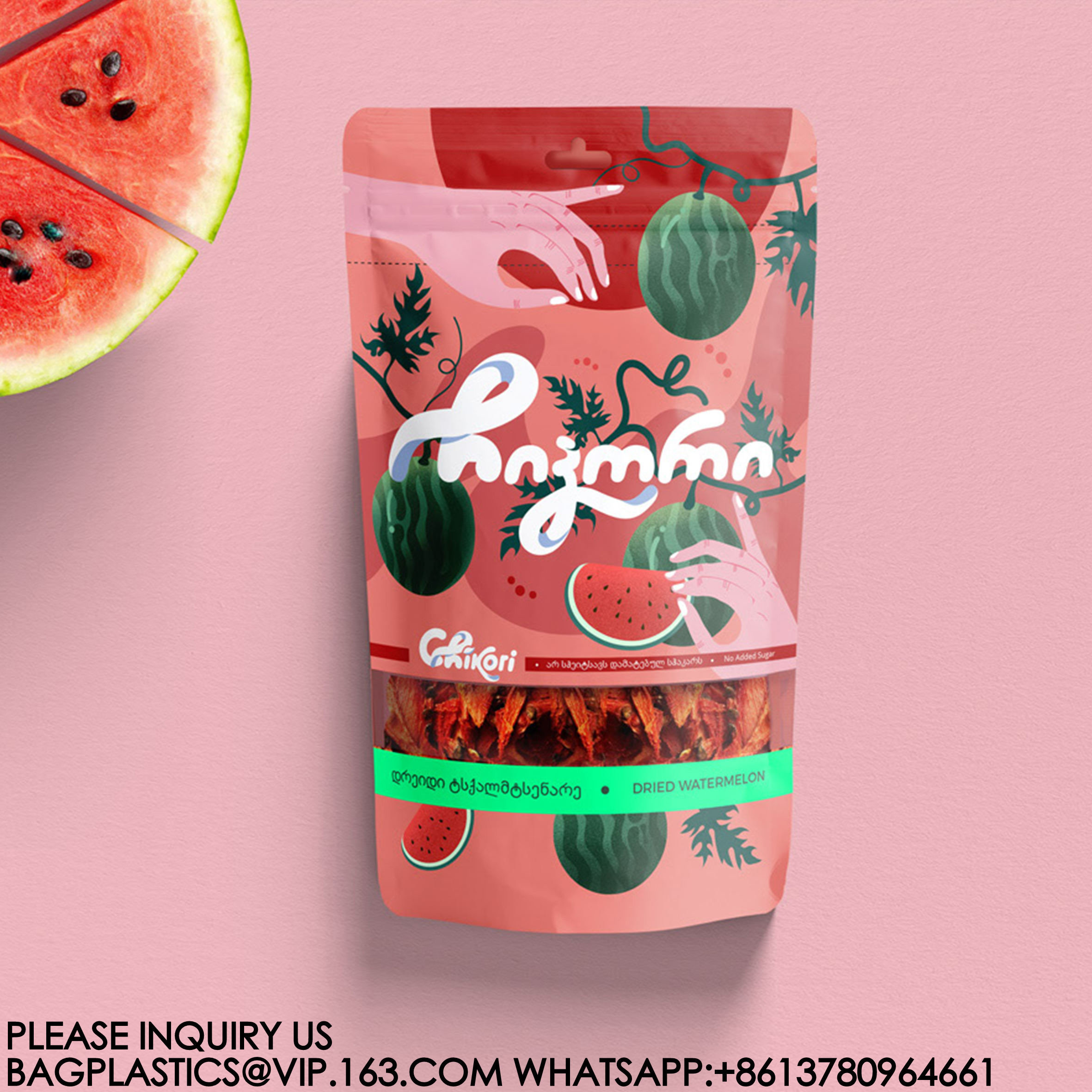 Candy Food Storage Reusable Food Bags Packaging Transparent Window Aluminum Foil Bags