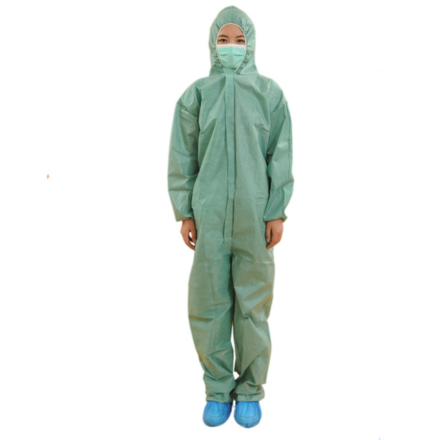 Non Woven Disposable Protective Coveralls S - 3XL With Front Zipper Closure