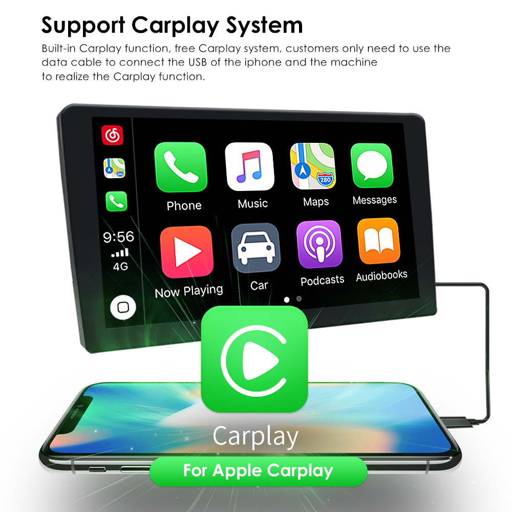 Universal 9" Android10 Car Stereo with WIFI Carplay GPS and Steering Wheel Control
