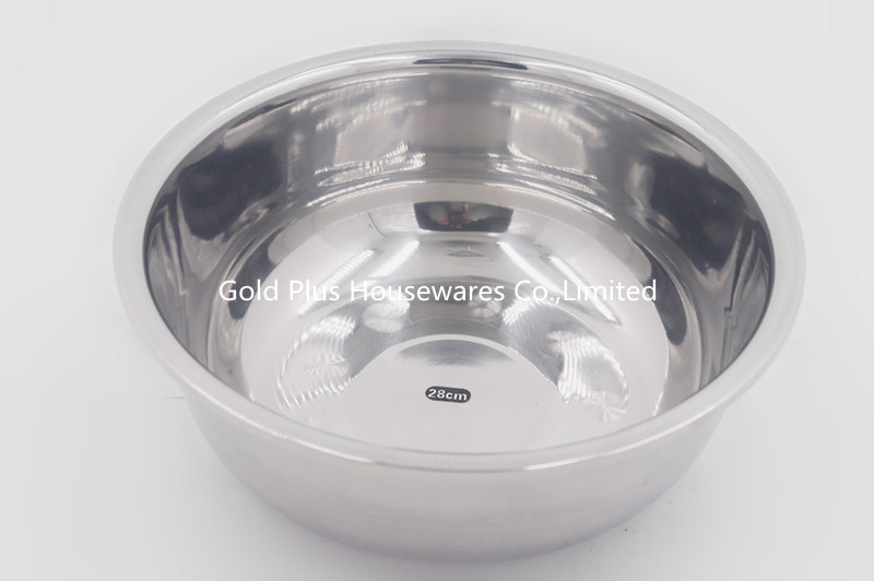 28cm Big Size Seasoning Stainless Steel Round Basin