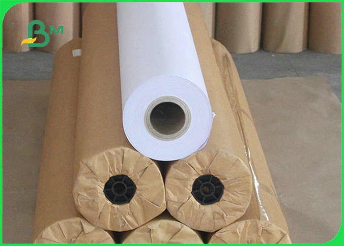 80gsm Uncoated Plotter Paper 62inch 72 inch 25kg / roll Garments Factory Using