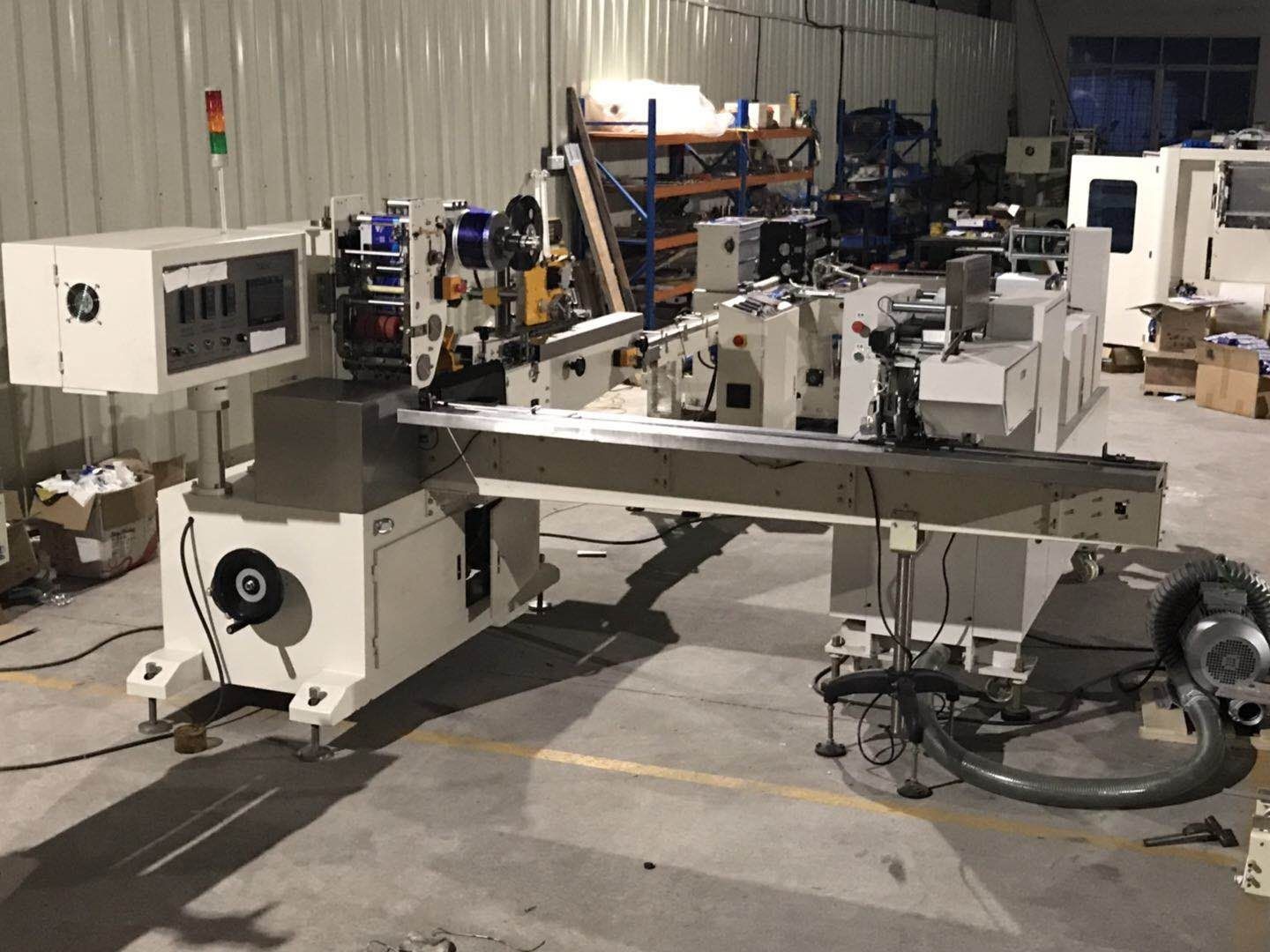 PLC Automatic Pocket Paper Tissue Machine Production Line 8-12bags/min