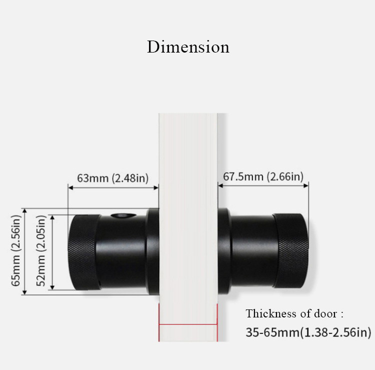 Wifi Cylinder Lock Zinc Alloy Round Home Gate Tubular Knob Lock