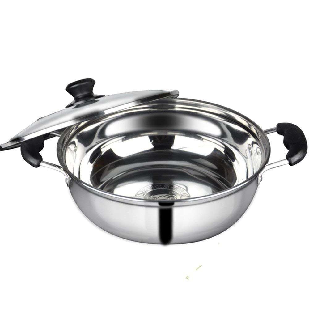 Home Kitchen Stainless Steel Cooking Pot With Tempered Clear Glass Lid