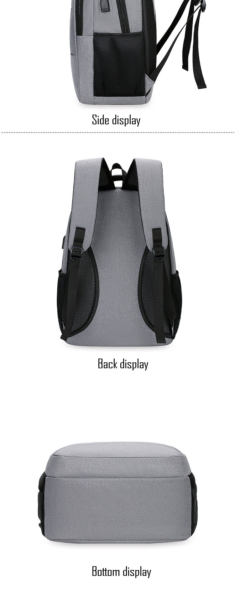 Men Casual Travel Laptop Backpacks College Students Computer Backpack with USB Port