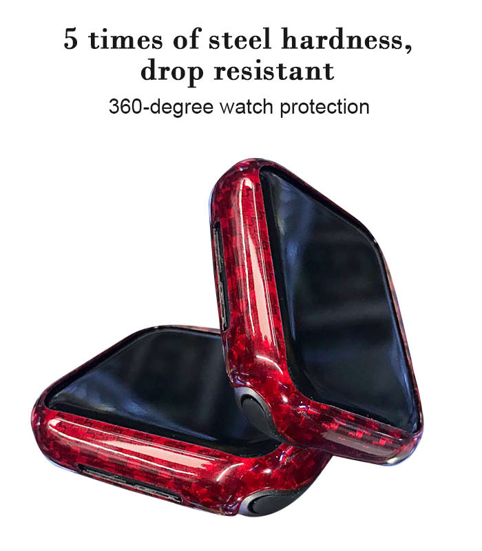 Shock Resistant Apple Watch Series 4 44mm Case Carbon Fibre Material