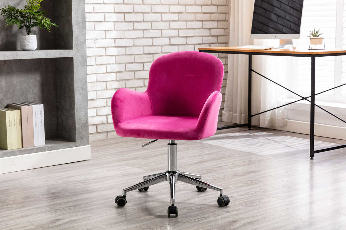 Tomile Red Velvet Shell Back Chair / 8.6KGS Living Room Computer Chair