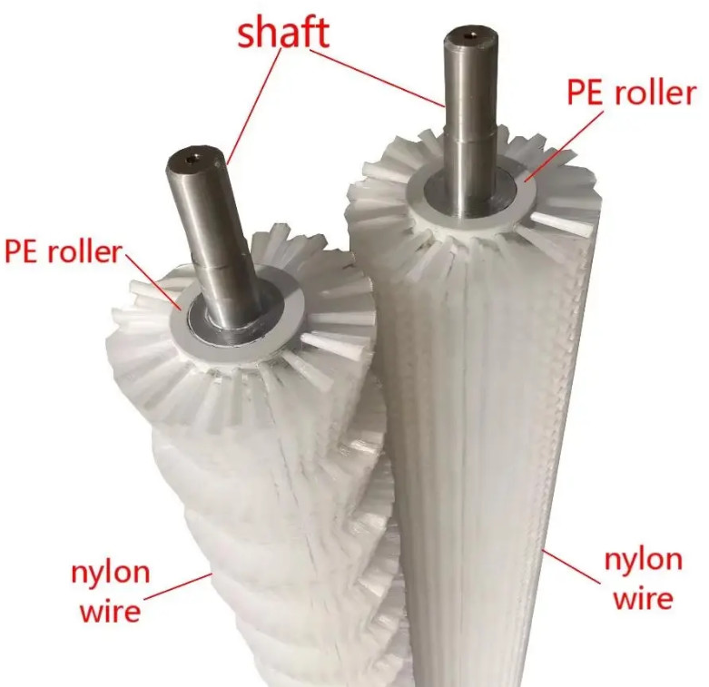 Cylindrical Roller Brush Customizable For Vegetable Potato Carrot Peeling And Cleaning