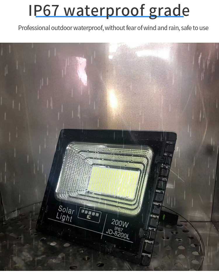 Waterproof Solar Flood Light Power LED Projector Outdoor 100W Wall