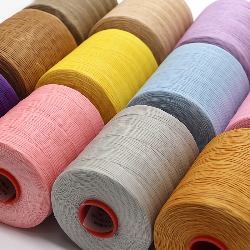 100% Polyester Kangfa 210D/2 Flat Waxed Thread for Hand Sewing and Stitching Cord