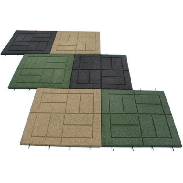 Recycled SBR Rubber And EPDM Rubber Outdoor Rubber Paver Tiles Outdoor Pavers,