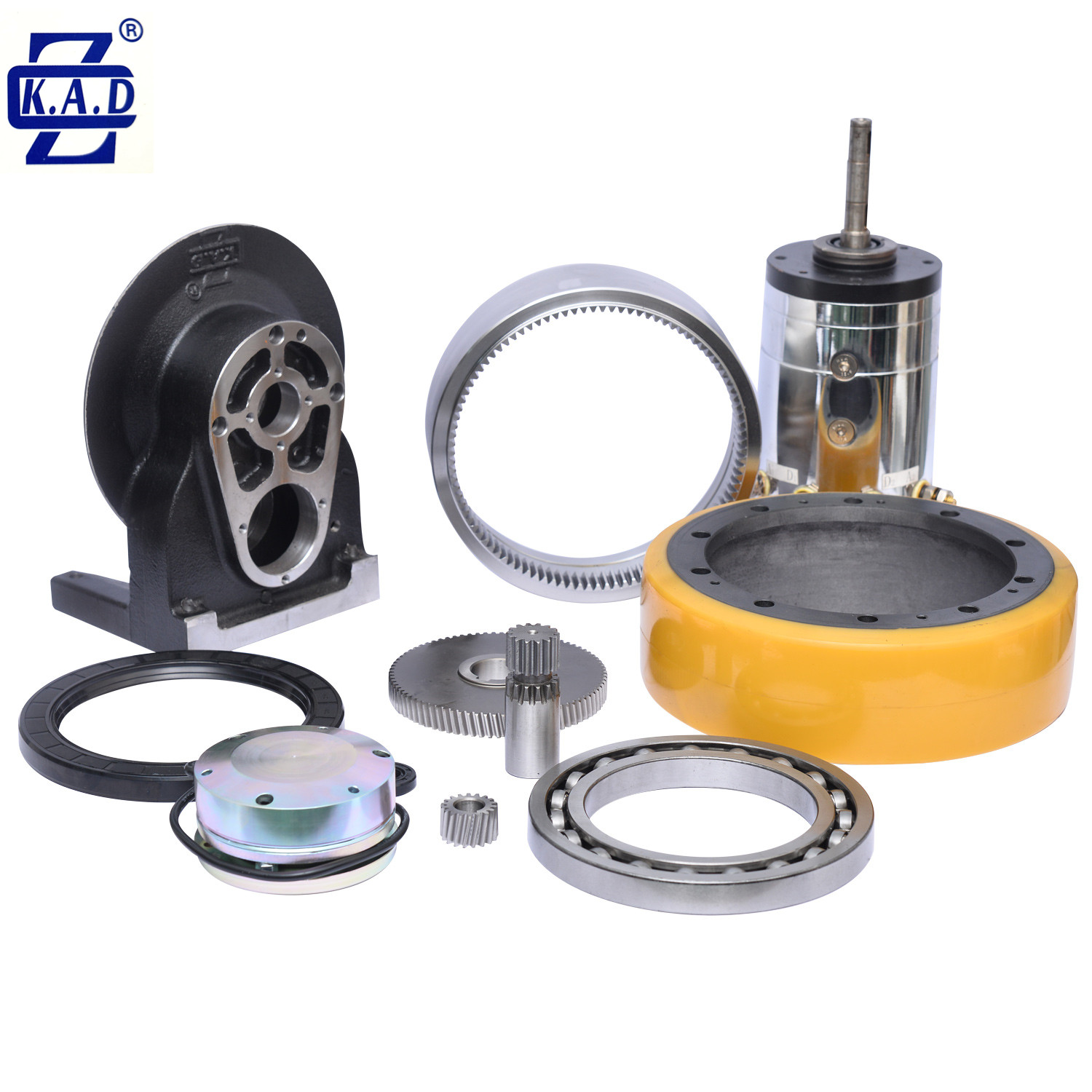 KAD15-BLDCL DC motor driving wheel with wheel size 230*80mm