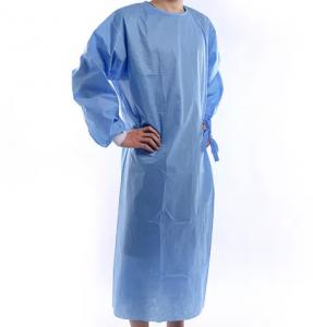 China SMS SMMS Non Woven Fabric Visitor Lab Gown 45g on sale