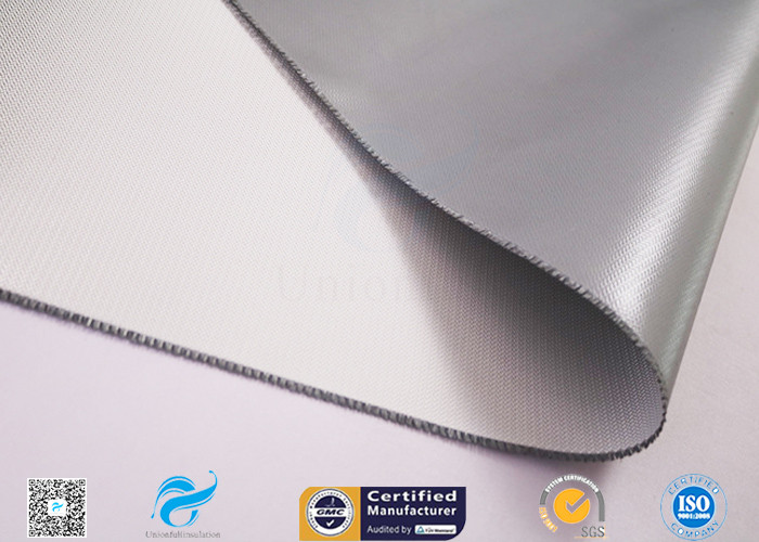 15oz Gary Color 4HS E Glass Silicone Coated Fiberglass Fabric , Silicone Coated Glass Cloth