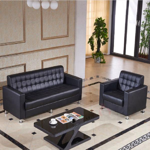 Quality Executive Modern Black Leather Office Or Hotel Sofa Chair Elegant And Endurable for sale