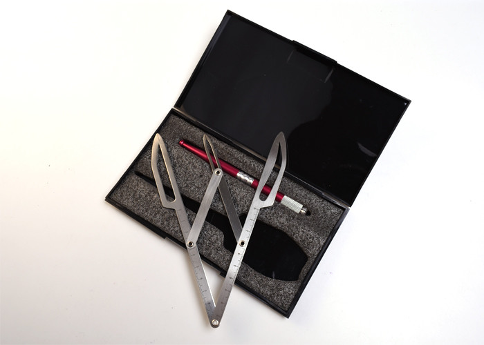 Microblading Manual Pen with Golden Ratio Eyebrow SS Stencil Ruler
