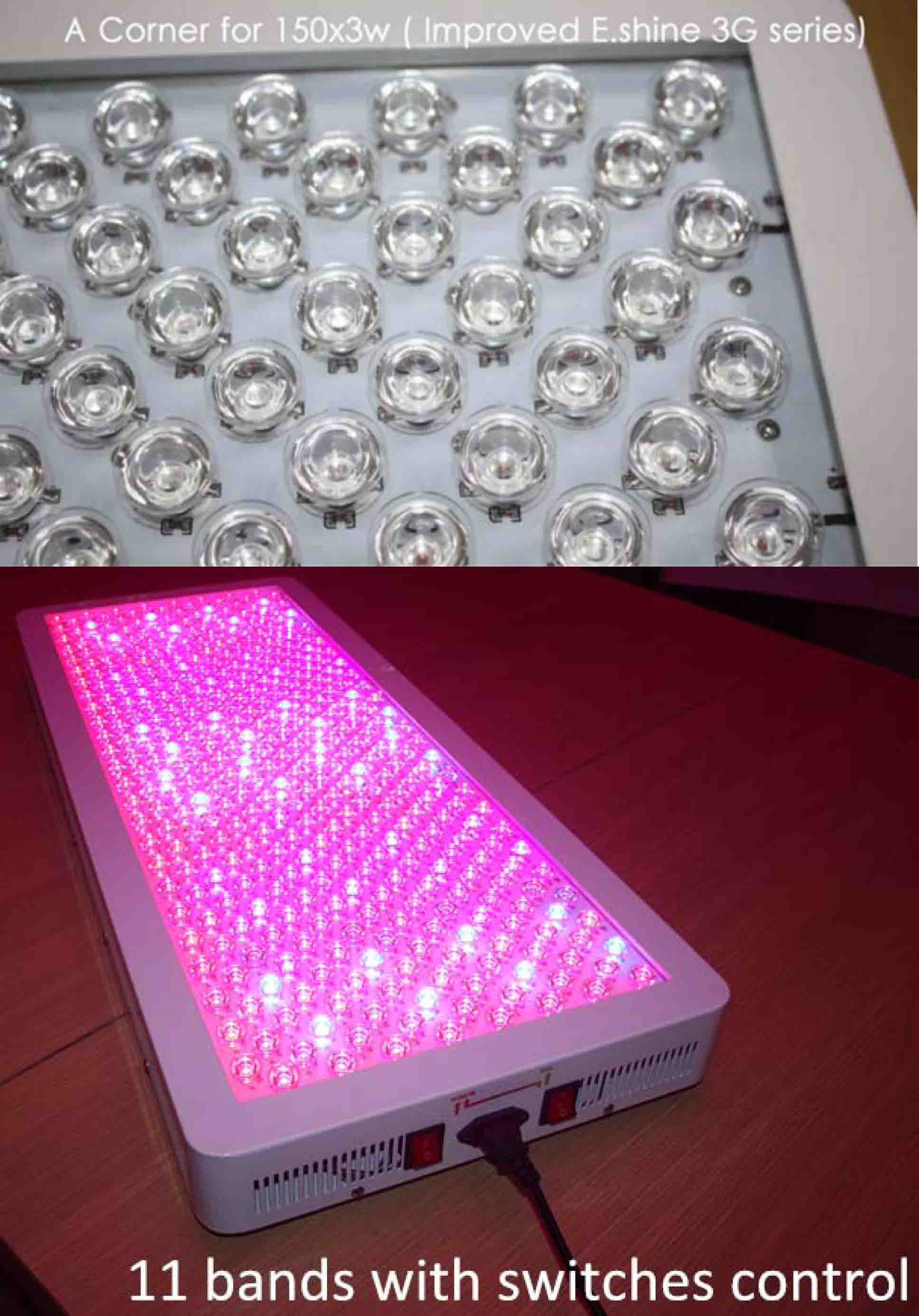 Eshine 3G Diamond series 200X3W full spectrum led grow light Panel Grow Lamps high power