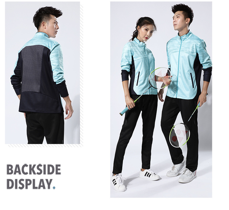 Spring autumn winter unisex badminton sui volleyball tennis suit sports suit competition coat printing custom tracksuits
