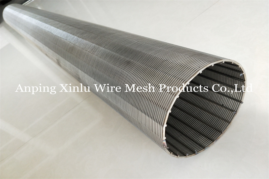 250mm 15 Mesh Stainless Steel Johnson Wire Wrap Strainer Pipe Screen Connection Flange