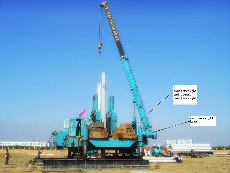Roadside Hydraulic Piling Machine 460T Piling Capacity No Air Pollution