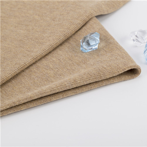 Breathable Solid Knit Fabric 100% Combed Cotton Yarn Fabric 185cm Width